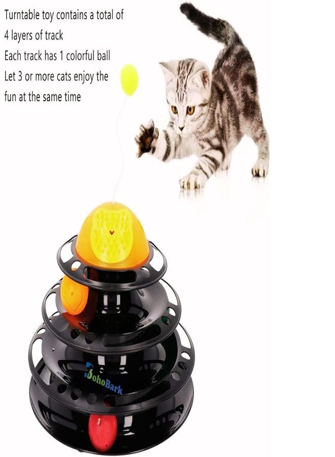 BohoBark 3-in-1 Interactive Cat Toy for Indoor Cats - Exciting Teaser Wand, Ball Track, Sturdy and Safe - Ultimate Mental and Physical Stimulation - Image 2